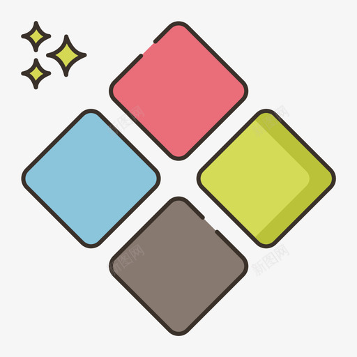四个方块寓教于乐3线性颜色svg_新图网 https://ixintu.com 四个 方块 寓教于乐 线性 颜色