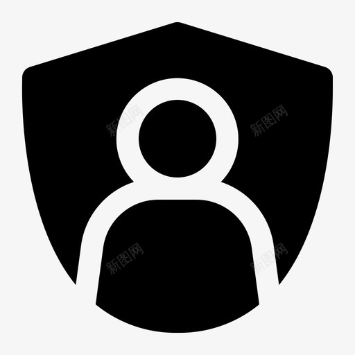 帐户配置文件保护svg_新图网 https://ixintu.com 安全 帐户 配置文件 保护 防护 护盾 标志