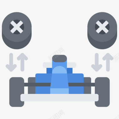 停车场赛车运动15平车图标