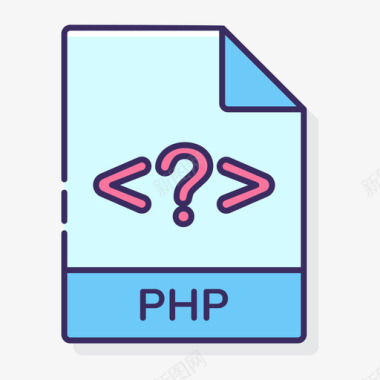 Php代码移动应用程序开发1线性颜色图标