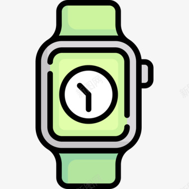 智能手表日历日期18线性颜色图标