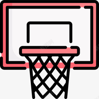篮球休闲活动在家10线颜色图标