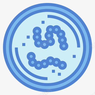 细菌病毒173蓝色图标