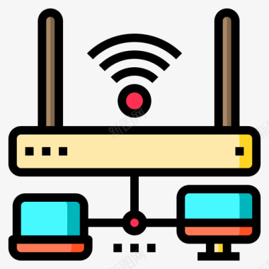 路由器通信246线颜色图标