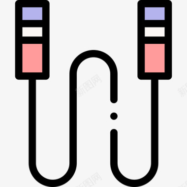 跳绳运动器材36线颜色图标