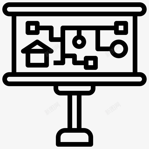 博物馆地图101博物馆直线svg_新图网 https://ixintu.com 博物馆 地图 直线