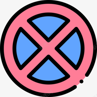 禁止停车交通标志35线形颜色图标