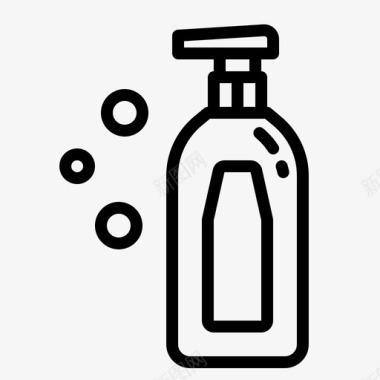 液体肥皂洗衣房51线性图标