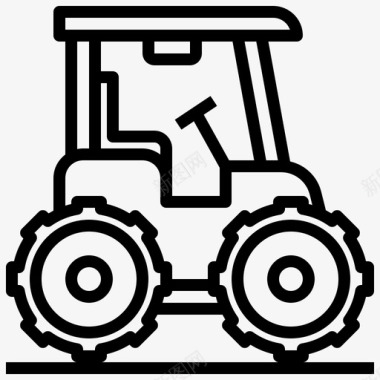 拖拉机农耕80直线型图标