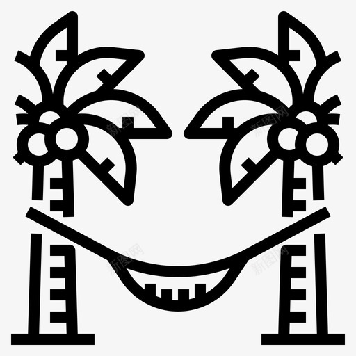 夏威夷吊床26号轮廓svg_新图网 https://ixintu.com 夏威夷 吊床 26号 轮廓