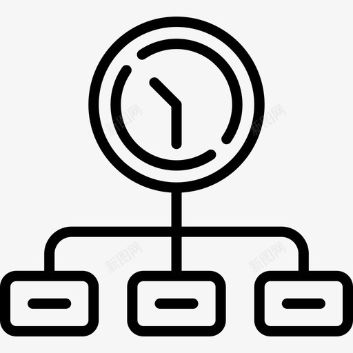 时钟日历日期19线性svg_新图网 https://ixintu.com 时钟 日历 日期 线性