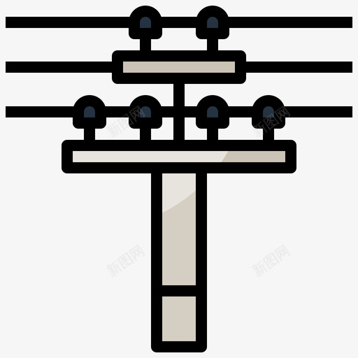 电线杆建筑77线颜色svg_新图网 https://ixintu.com 电线杆 建筑 颜色