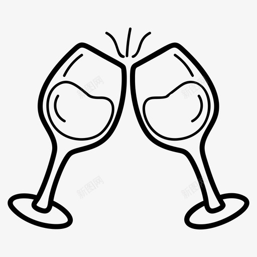 干杯香槟酒杯派对svg_新图网 https://ixintu.com 酒杯 干杯 香槟 香槟酒 派对 祝酒 野餐 旅游 假期 矢量 矢量图