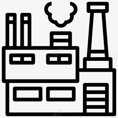 工厂制造40线性图标