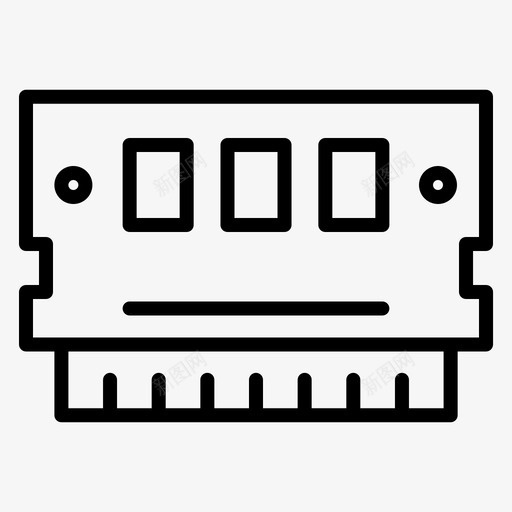 Ram存储器硬件41线性svg_新图网 https://ixintu.com Ram 存储器 硬件 线性