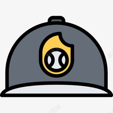 棒球帽53号彩色图标