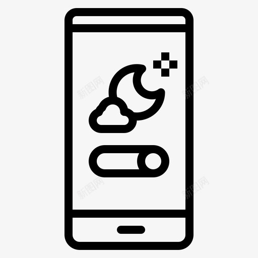 夜间模式睡眠53线性svg_新图网 https://ixintu.com 夜间 模式 睡眠 线性