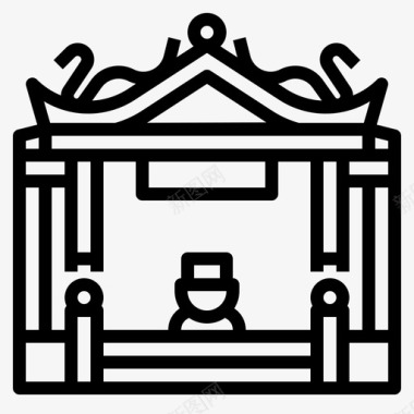 神社中国87轮廓图标