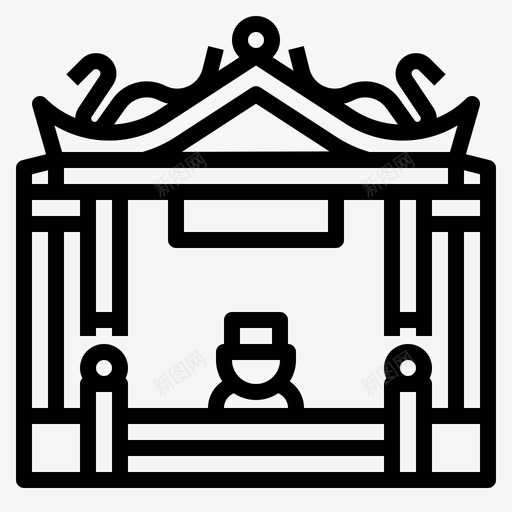 神社中国87轮廓svg_新图网 https://ixintu.com 神社 中国 轮廓