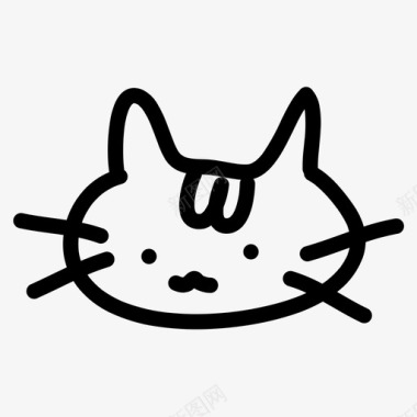 猫动物涂鸦图标