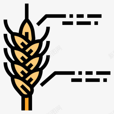 小麦智能农场70线性颜色图标