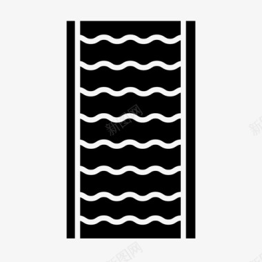 沙滩巾海边度假图标