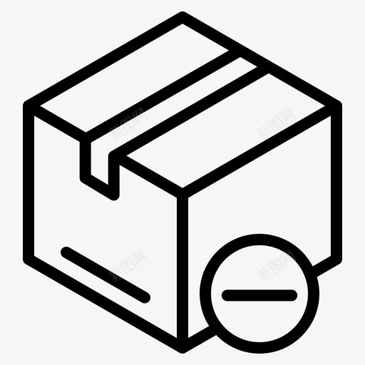 删除产品箱子捆绑svg_新图网 https://ixintu.com 删除 产品 箱子 捆绑 包装 运输 财务 物流