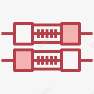 保险丝电子元件4红色图标