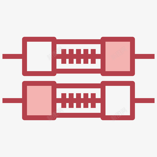 保险丝电子元件4红色svg_新图网 https://ixintu.com 保险丝 电子元件 红色