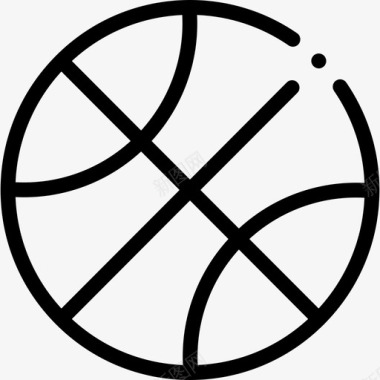 篮球运动器材35直线型图标