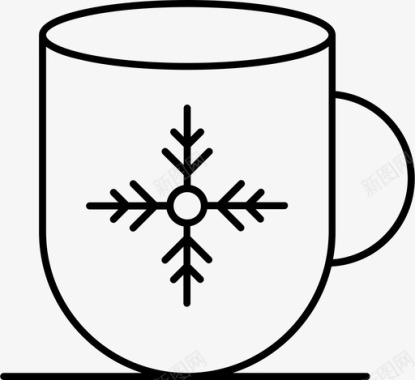 圣诞节咖啡杯子图标
