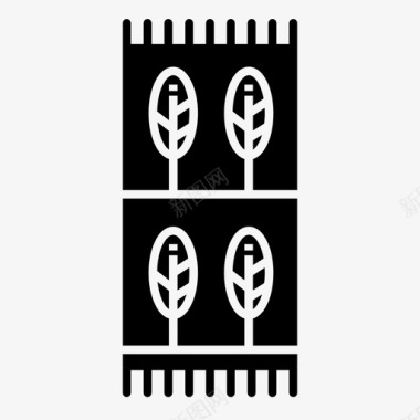 沙滩巾海边度假图标