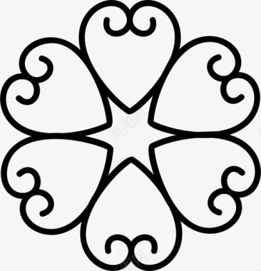 蜡染雕刻装饰图标