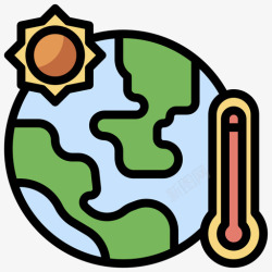 全球气候变化全球变暖气候变化34线性颜色高清图片