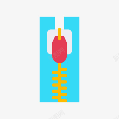 拉链织物特征13扁平图标