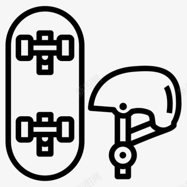 溜冰鞋滑板运动配件图标