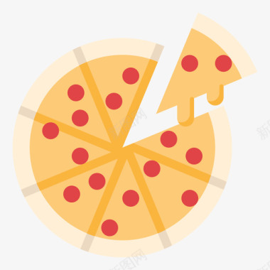 披萨庆祝49扁平图标
