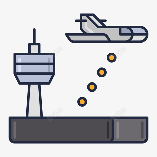 起飞航空公司2线性颜色svg_新图网 https://ixintu.com 起飞 航空公司 线性 颜色