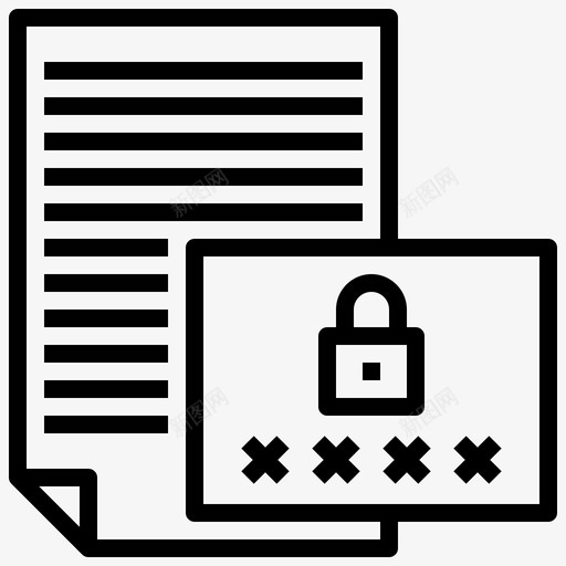密码文件和文件夹25线性svg_新图网 https://ixintu.com 密码 文件 文件夹 线性
