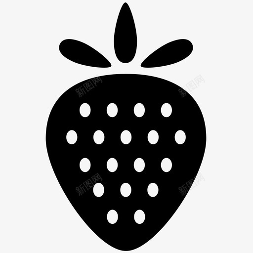 草莓水果健康食品svg_新图网 https://ixintu.com 草莓 水果 健康食品 零食 维生素
