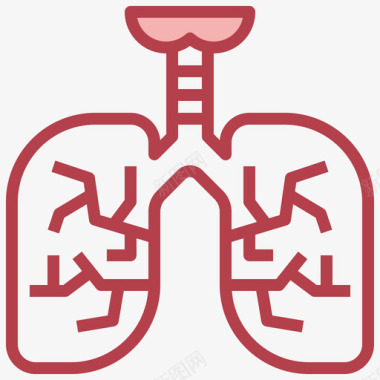 肺戒烟25红色图标
