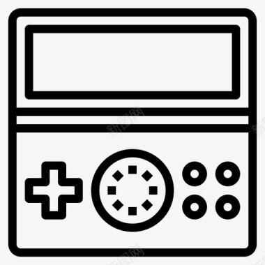 游戏机游戏控制器13线性图标