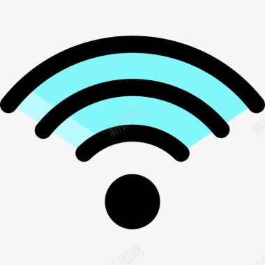 Wifi信号互联网技术26线性彩色图标