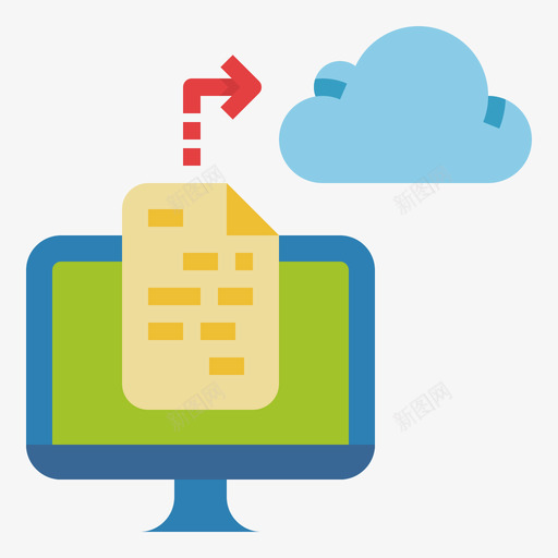 上传数据传输13平面svg_新图网 https://ixintu.com 上传 数据传输 平面