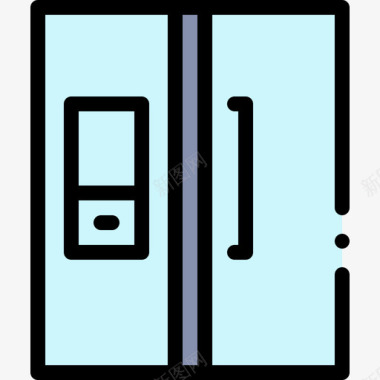 智能冰箱smarthome27线性颜色图标