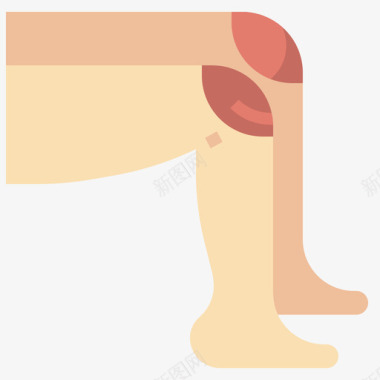 膝盖理疗30扁平图标