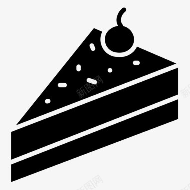 蛋糕片面包店咖啡厅图标