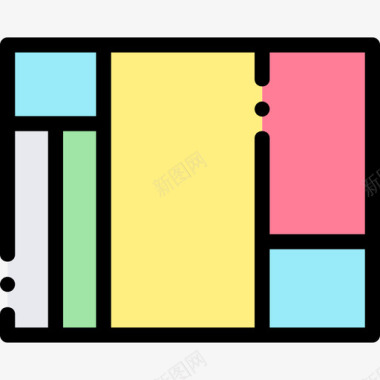 分析信息图形元素8线性颜色图标