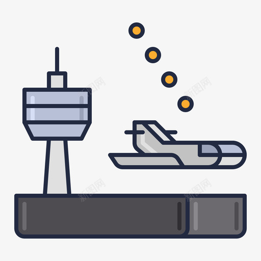 着陆航空公司2线性颜色svg_新图网 https://ixintu.com 着陆 航空公司 线性 颜色