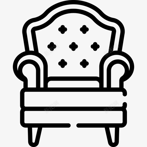 扶手椅家具61线性svg_新图网 https://ixintu.com 扶手 家具 线性